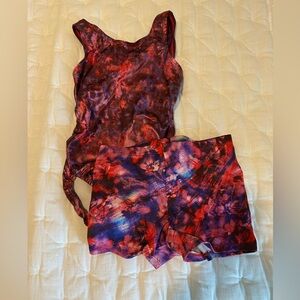 Dynami Brand Gymnastics Leotard and Shorts (CM)